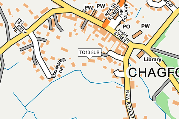 TQ13 8UB map - OS OpenMap – Local (Ordnance Survey)