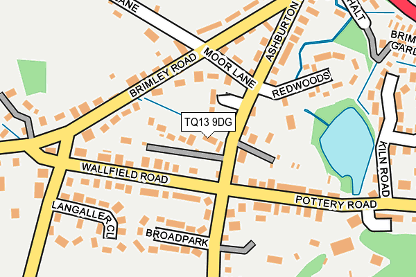 TQ13 9DG map - OS OpenMap – Local (Ordnance Survey)