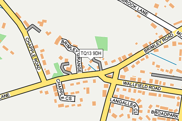 TQ13 9DH map - OS OpenMap – Local (Ordnance Survey)