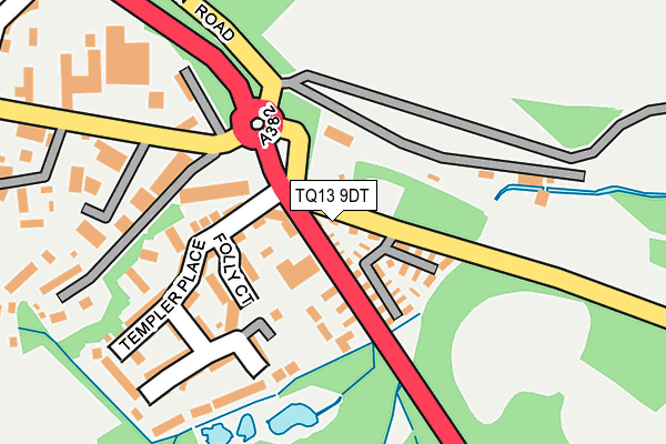 TQ13 9DT map - OS OpenMap – Local (Ordnance Survey)