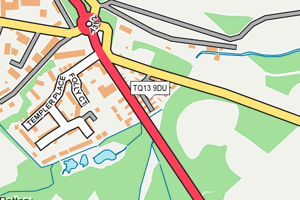 TQ13 9DU map - OS OpenMap – Local (Ordnance Survey)