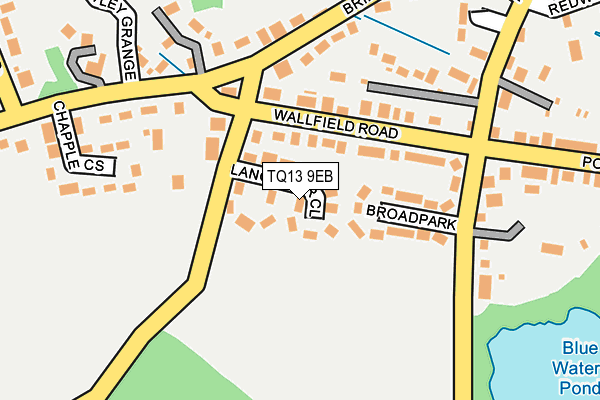 TQ13 9EB map - OS OpenMap – Local (Ordnance Survey)