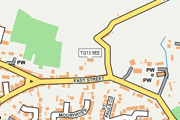 TQ13 9EE map - OS OpenMap – Local (Ordnance Survey)