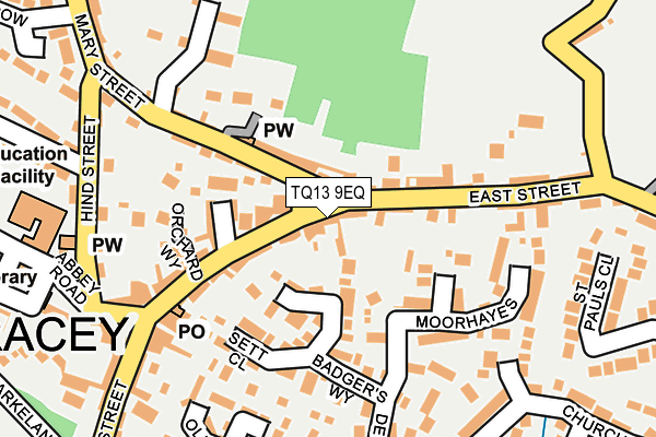 TQ13 9EQ map - OS OpenMap – Local (Ordnance Survey)