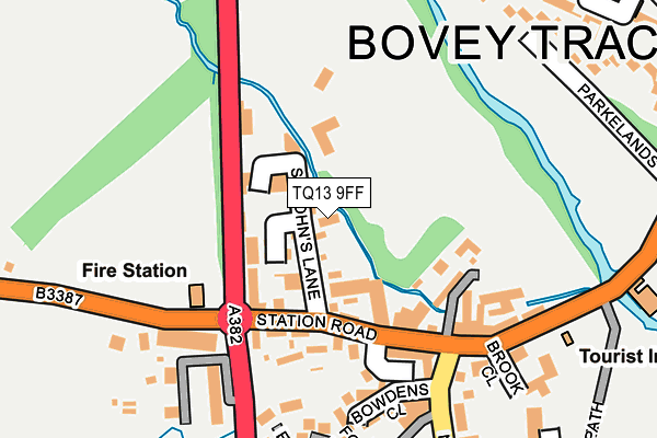 TQ13 9FF map - OS OpenMap – Local (Ordnance Survey)