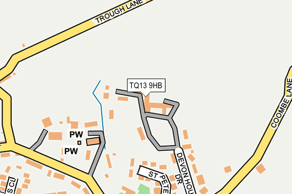 TQ13 9HB map - OS OpenMap – Local (Ordnance Survey)