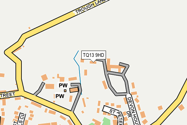 TQ13 9HD map - OS OpenMap – Local (Ordnance Survey)