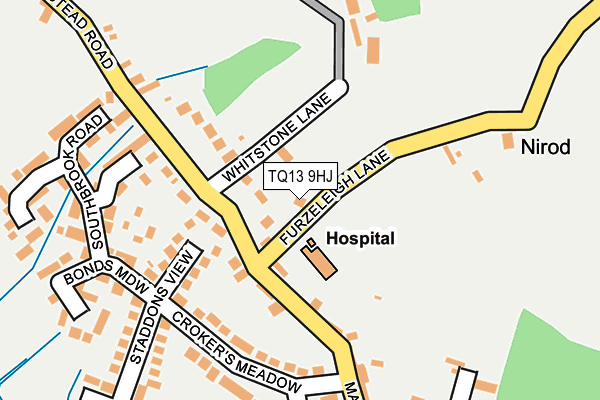 TQ13 9HJ map - OS OpenMap – Local (Ordnance Survey)