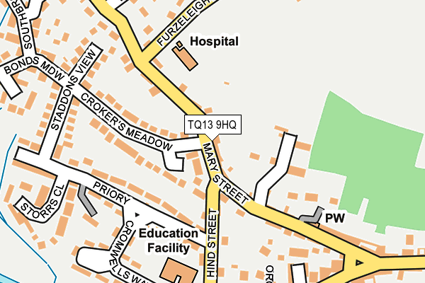 TQ13 9HQ map - OS OpenMap – Local (Ordnance Survey)