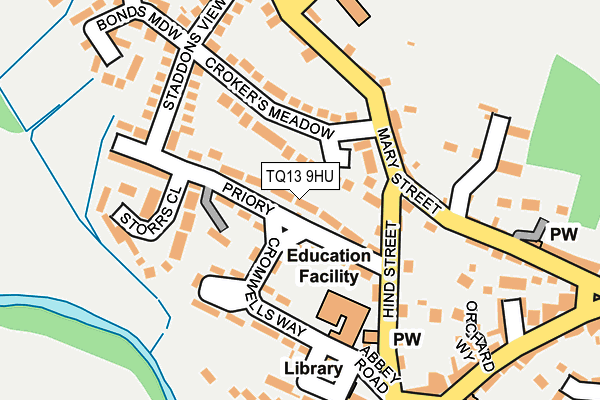 TQ13 9HU map - OS OpenMap – Local (Ordnance Survey)