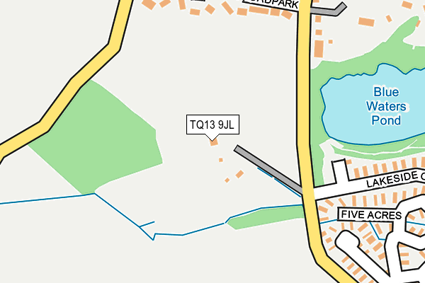 TQ13 9JL map - OS OpenMap – Local (Ordnance Survey)