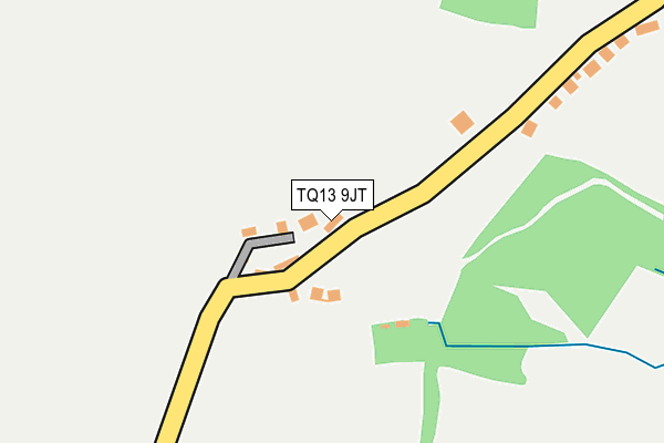 TQ13 9JT map - OS OpenMap – Local (Ordnance Survey)