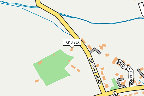 TQ13 9JX map - OS OpenMap – Local (Ordnance Survey)