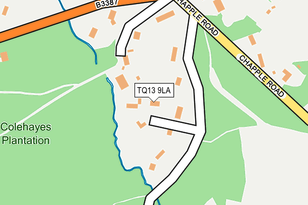 TQ13 9LA map - OS OpenMap – Local (Ordnance Survey)