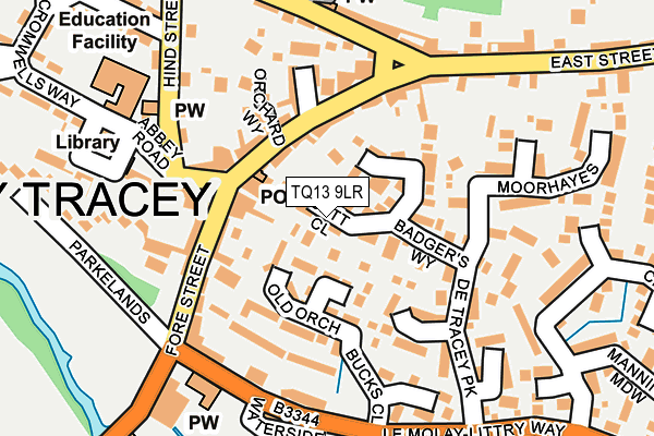 TQ13 9LR map - OS OpenMap – Local (Ordnance Survey)