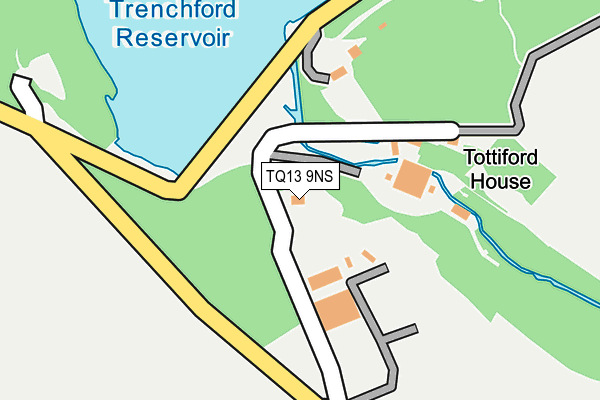 TQ13 9NS map - OS OpenMap – Local (Ordnance Survey)