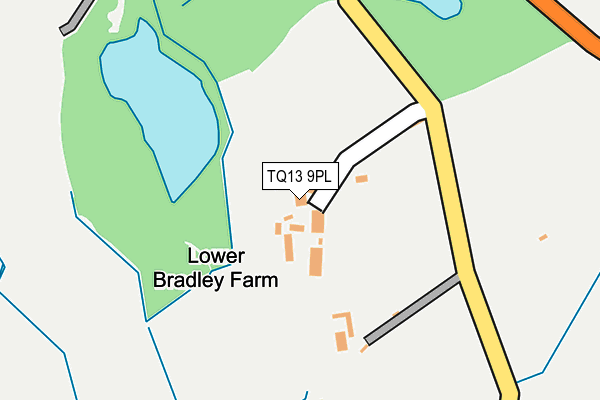 TQ13 9PL map - OS OpenMap – Local (Ordnance Survey)