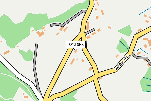 TQ13 9PX map - OS OpenMap – Local (Ordnance Survey)