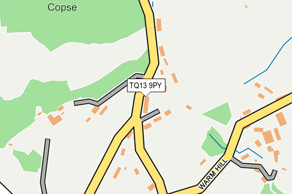TQ13 9PY map - OS OpenMap – Local (Ordnance Survey)