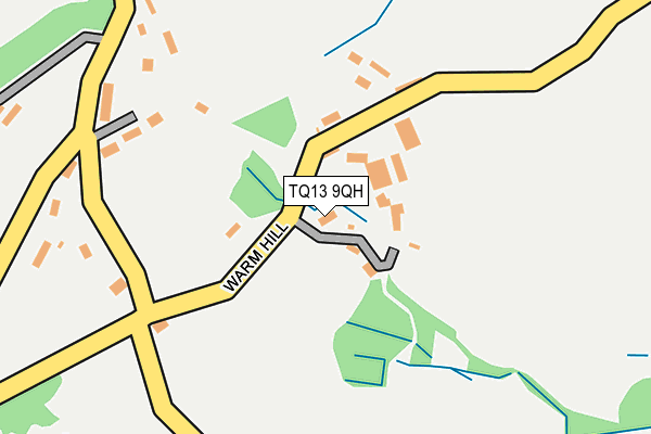 TQ13 9QH map - OS OpenMap – Local (Ordnance Survey)