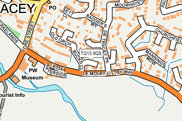 TQ13 9QS map - OS OpenMap – Local (Ordnance Survey)