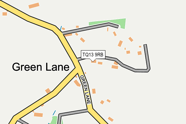 TQ13 9RB map - OS OpenMap – Local (Ordnance Survey)