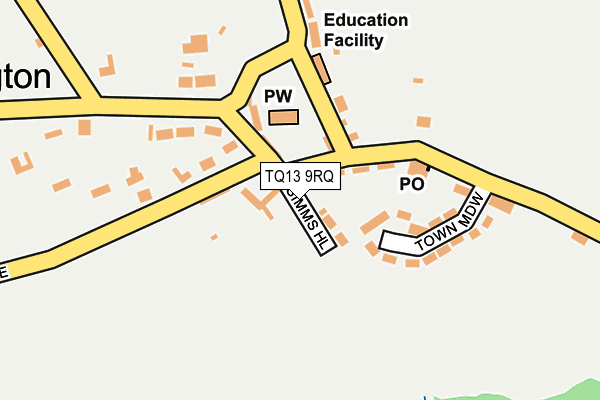 TQ13 9RQ map - OS OpenMap – Local (Ordnance Survey)