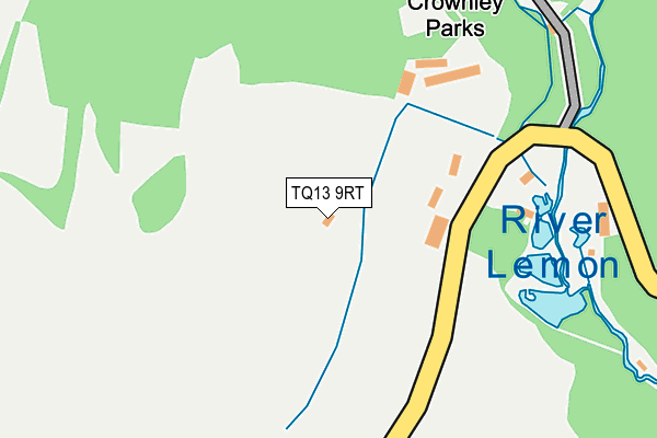 TQ13 9RT map - OS OpenMap – Local (Ordnance Survey)