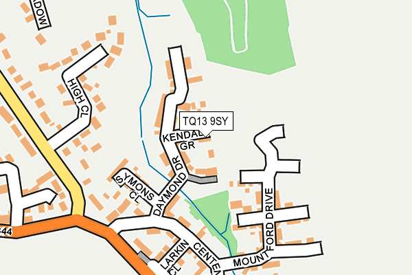 TQ13 9SY map - OS OpenMap – Local (Ordnance Survey)
