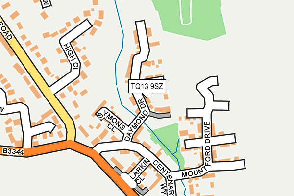 TQ13 9SZ map - OS OpenMap – Local (Ordnance Survey)