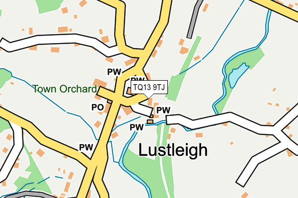 TQ13 9TJ map - OS OpenMap – Local (Ordnance Survey)