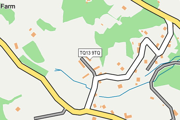 TQ13 9TQ map - OS OpenMap – Local (Ordnance Survey)