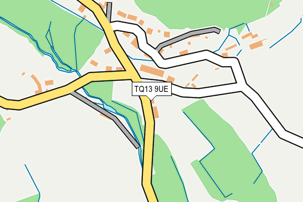 TQ13 9UE map - OS OpenMap – Local (Ordnance Survey)