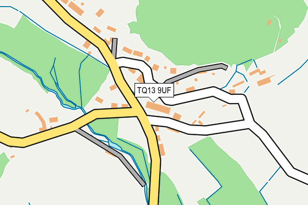 TQ13 9UF map - OS OpenMap – Local (Ordnance Survey)