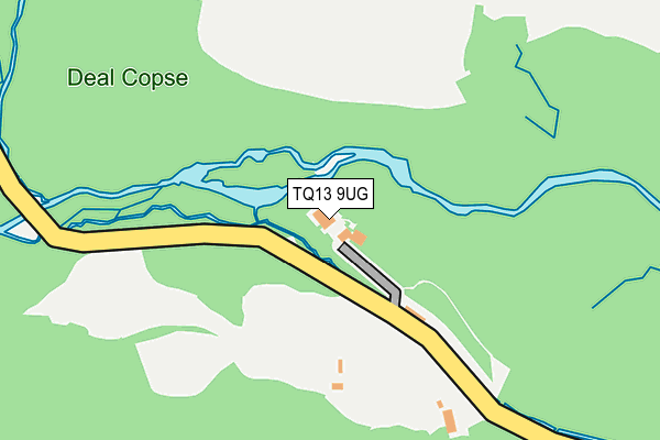 TQ13 9UG map - OS OpenMap – Local (Ordnance Survey)
