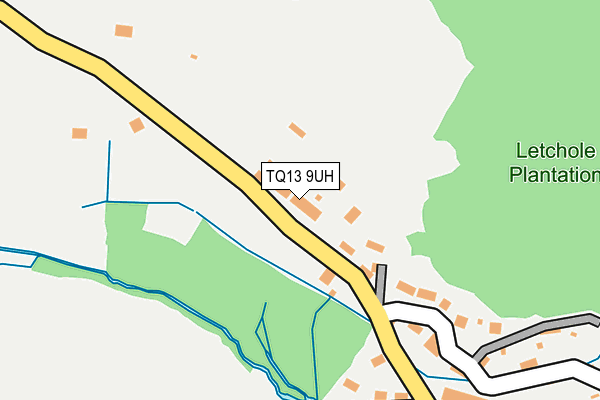 TQ13 9UH map - OS OpenMap – Local (Ordnance Survey)