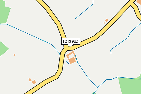 TQ13 9UZ map - OS OpenMap – Local (Ordnance Survey)