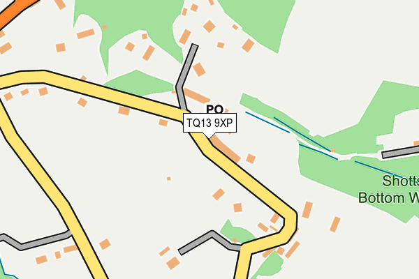 TQ13 9XP map - OS OpenMap – Local (Ordnance Survey)