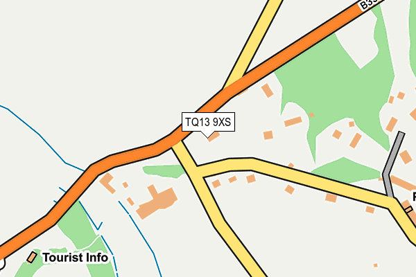 TQ13 9XS map - OS OpenMap – Local (Ordnance Survey)
