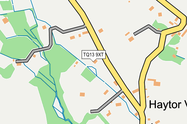 TQ13 9XT map - OS OpenMap – Local (Ordnance Survey)