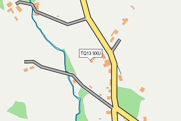 TQ13 9XU map - OS OpenMap – Local (Ordnance Survey)