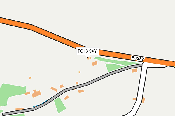 TQ13 9XY map - OS OpenMap – Local (Ordnance Survey)