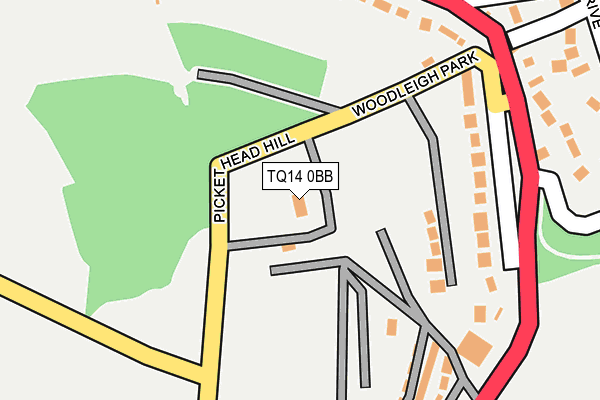 TQ14 0BB map - OS OpenMap – Local (Ordnance Survey)