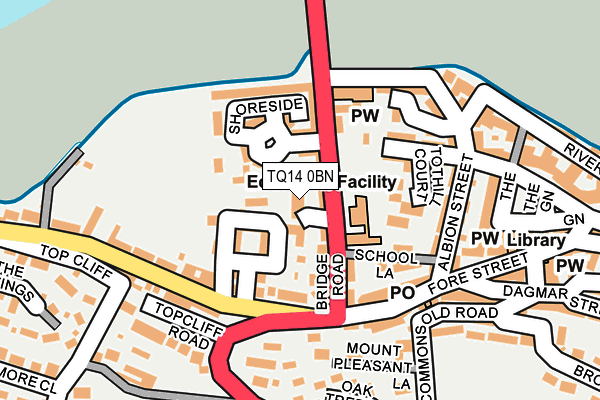 TQ14 0BN map - OS OpenMap – Local (Ordnance Survey)