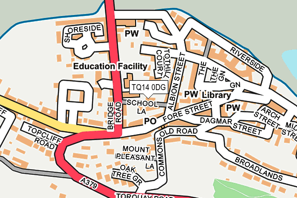 TQ14 0DG map - OS OpenMap – Local (Ordnance Survey)