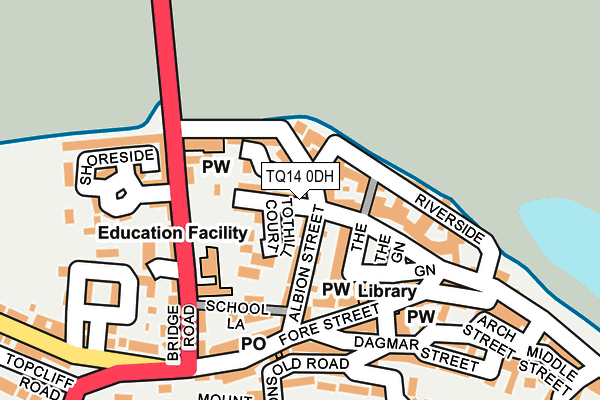TQ14 0DH map - OS OpenMap – Local (Ordnance Survey)