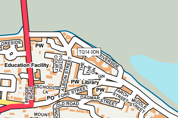 TQ14 0DN map - OS OpenMap – Local (Ordnance Survey)