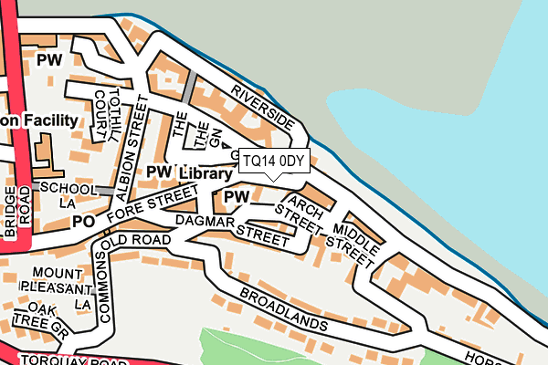 TQ14 0DY map - OS OpenMap – Local (Ordnance Survey)