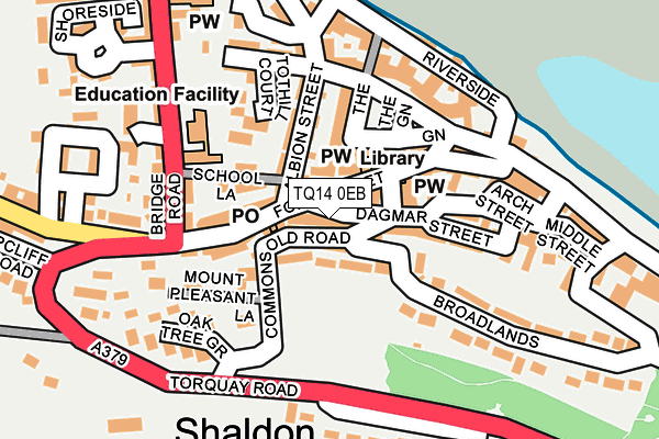 TQ14 0EB map - OS OpenMap – Local (Ordnance Survey)