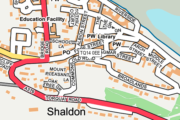 TQ14 0EE map - OS OpenMap – Local (Ordnance Survey)